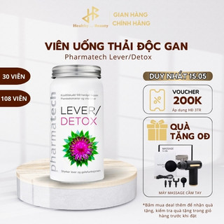 Viên uống thải độc gan Pharmatech Lever/Detox, hỗ trợ lợi tiểu lợi mật, bảo vệ gan 108 viên
