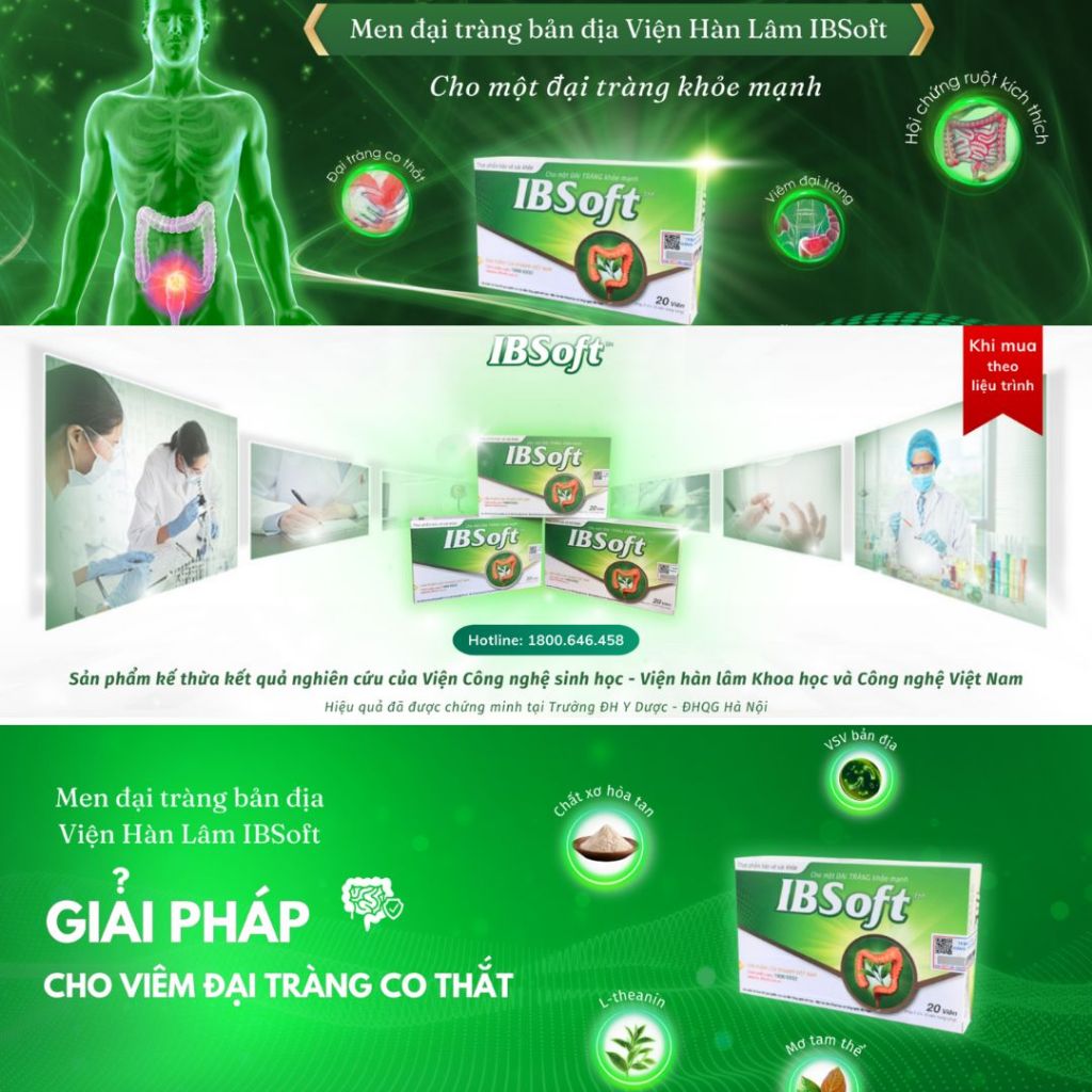 Viên đại tràng IBSoft hộp 20 viên hỗ trợ giảm hội chứng ruột kích thích, viêm đại tràng, đại tràng co thắt - NT Bình An