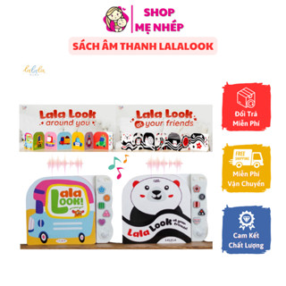 Sách âm thanh Lalalook kích thích thị giác não bộ phát triển cho bé sơ sinh 5 bài hát Lalala baby