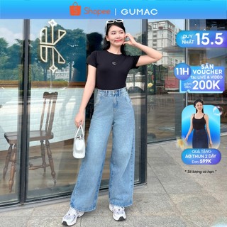 Quần jeans ống rộng năng động Gmorning - GUMAC YJ46