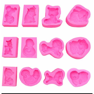 (SALE LỚN)Khuôn silicon 3D -12 con giáp