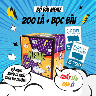 Bộ bài Meme lên tới 200 lá chơi cùng nhóm bạn, Bộ bài meme nhiều lá quá trời luôn Mã: TKS001, Bộ200lá QLBE kèm bọc