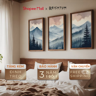 Tranh treo tường canvas tráng gương SET3 của  REICHTUM - Phòng khách/ Nhà ngủ/ Decor trang trí / Chất liệu siêu bền