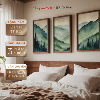 Tranh treo tường canvas tráng gương SET3 của  REICHTUM - Phòng khách/ Nhà ngủ/ Decor trang trí / Chất liệu siêu bền