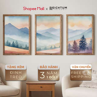 Tranh treo tường canvas tráng gương SET3 của  REICHTUM - Phòng khách/ Nhà ngủ/ Decor trang trí / Chất liệu siêu bền