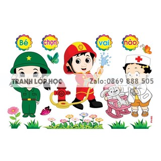 Decal mầm non - bé chọn vai gì khổ lớn 127x80