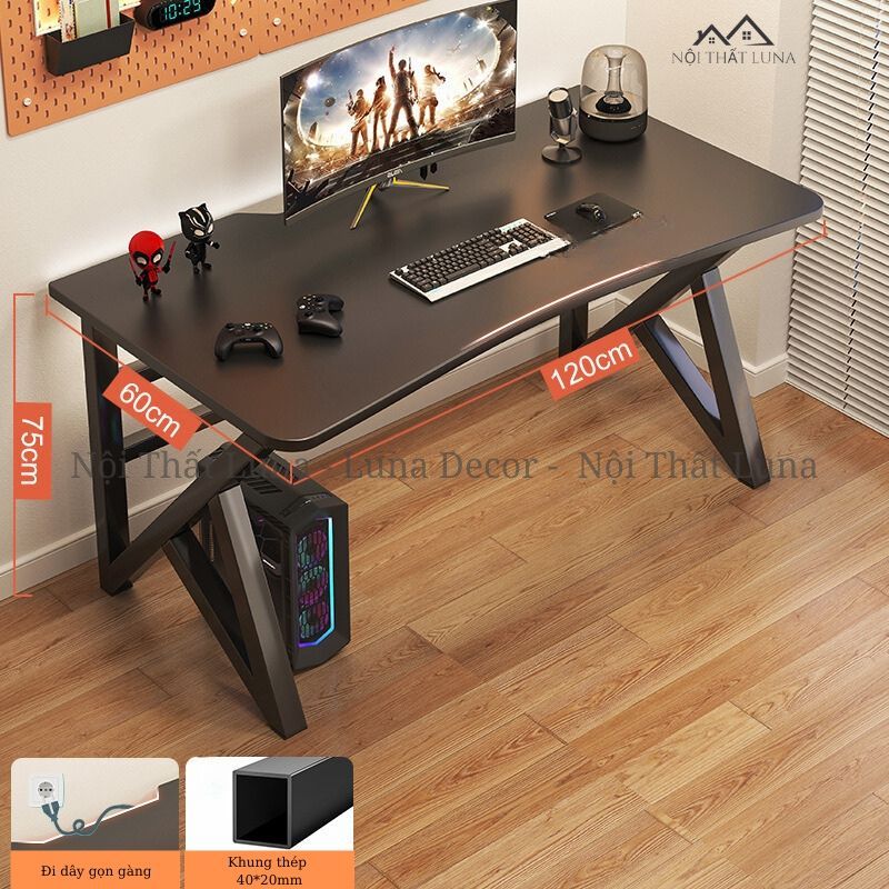 Bàn Gaming Đa Năng, Bàn Học Tập, Bàn Để Máy Tính, Bàn Làm Việc, Thiết Kê Chân Sắt Chữ K Độc Đáo, Chắc Chắn | BigBuy360 - bigbuy360.vn