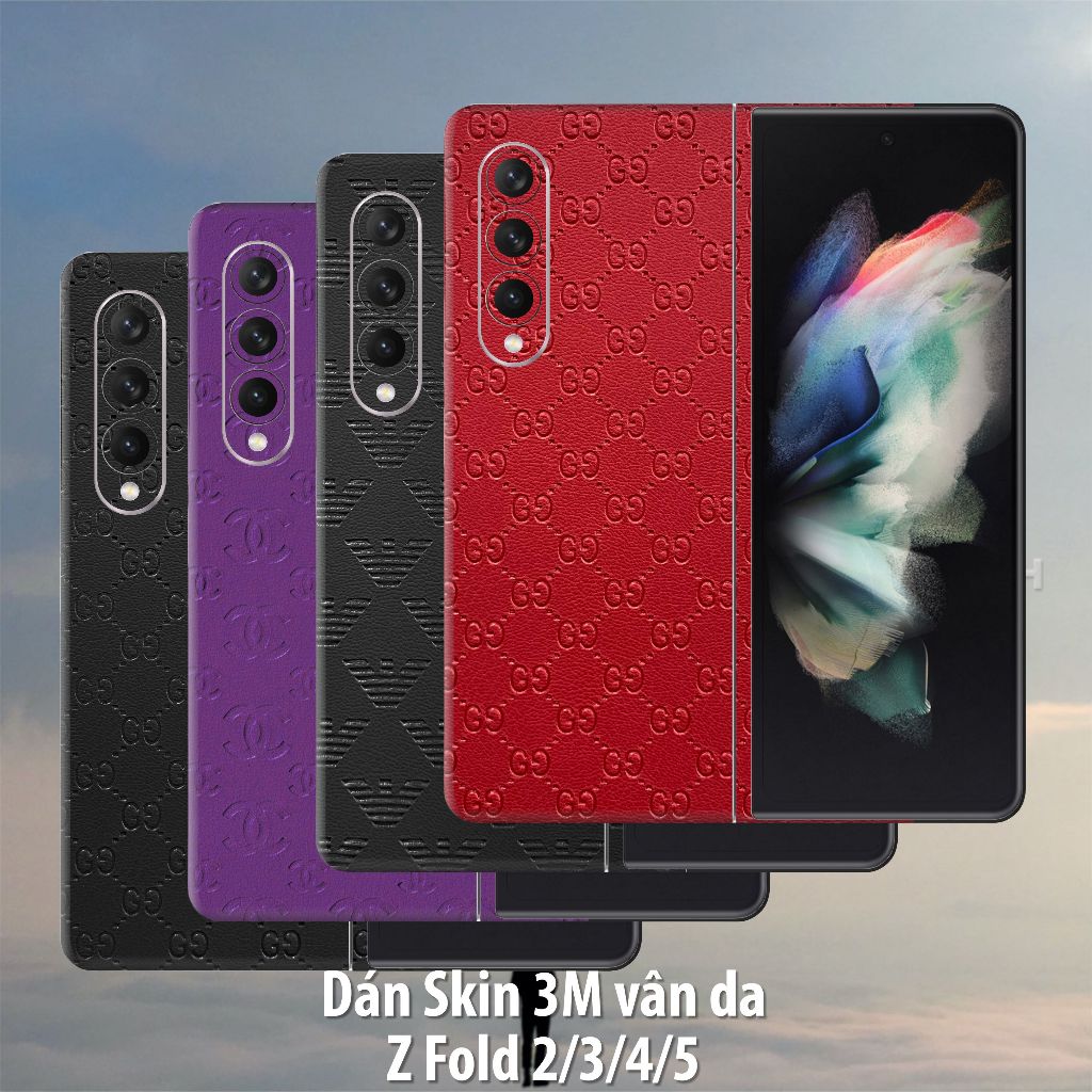 Dán Skin vân da 3M Samsung Z Fold 5, Z fold 4, ZFold 3, Zfold 2, Oppo Find N3 dập vân nổi full viền