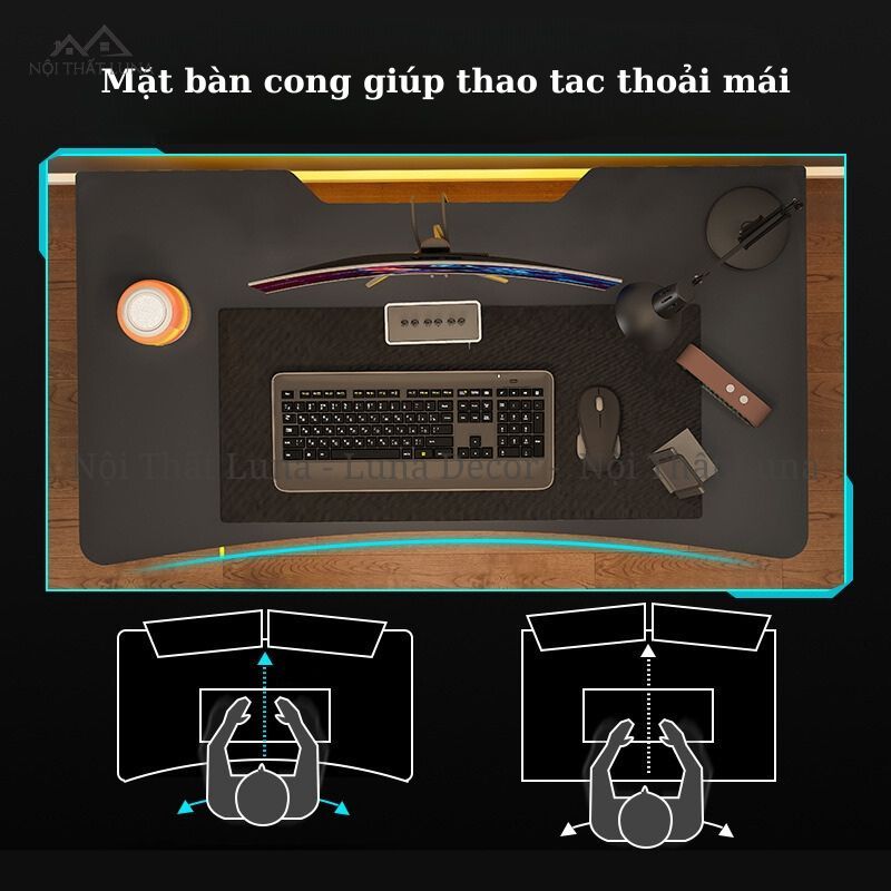 Bàn Gaming Đa Năng, Bàn Học Tập, Bàn Để Máy Tính, Bàn Làm Việc, Thiết Kê Chân Sắt Chữ K Độc Đáo, Chắc Chắn | BigBuy360 - bigbuy360.vn