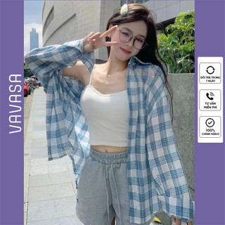 Áo sơ mi nữ freesize form rộng vavasa sm181