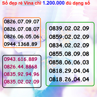 Sim đẹp vina giá rẻ 1triệu200k đa dạng hưởng nhiều gói khuyến mãi của vinaphone