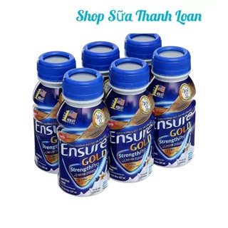   HSD T10-2026  LỐC 6 Chai Sữa Nước Ensure Gold Vani  HMB  237ml. 