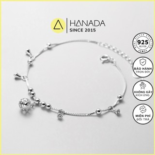 Lắc Chân Bạc 925 (Bảo Hành Trọn Đời) Dây Nhuyễn Bi Phối Chuông Nhẹ Nhàng 1385 N18