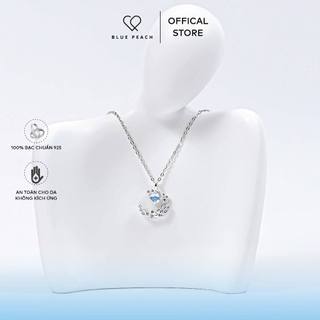 Dây Chuyền Bạc Blue Peach Blue Glitter Moon DC5930