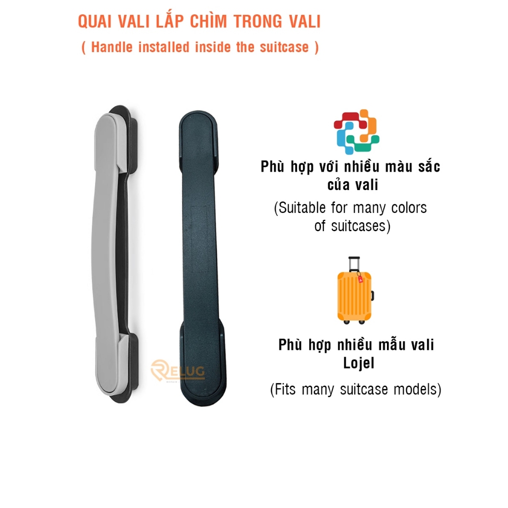 Tay cầm quai xách vali dùng để thay thế quai xách bị đứt gãy thường dùng cho vali Lusetti Carlton