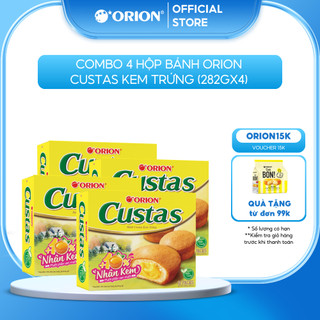 Combo 4 Hộp Bánh Orion Custas Kem Trứng (282g x 4)