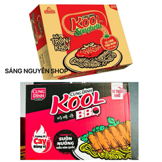Thùng Mì Trộn Cung Đình Kool Spaghetti/Sườn Nướng BBQ 30 Gói x 105g