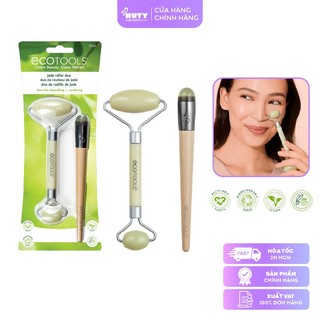 Set 2 Thanh Lăn Massage Da Mặt Ecotools Jade Facial Roller & Eye Roller Duo