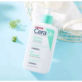 Sữa rửa mặt cerave sa smoothing, hydrating, foaming cleanser - cho da dầu mụn, khô, nhạy cảm size 236ml