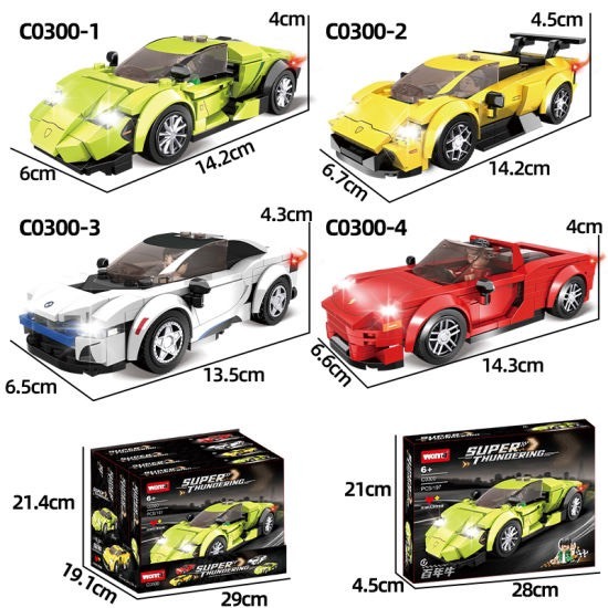 Đồ chơi lắp ráp siêu xe KIAN đồ chơi xếp hình cho bé đam mê mô hình xe đua hơn 300 chi tiết giúp bé sáng tạo