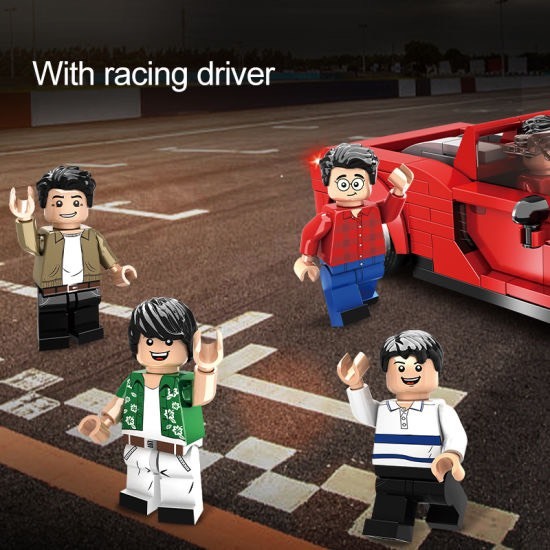 Đồ chơi lắp ráp siêu xe KIAN đồ chơi xếp hình cho bé đam mê mô hình xe đua hơn 300 chi tiết giúp bé sáng tạo