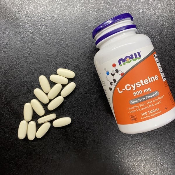 Viên uống L-cystine with vitamin C, B6 Now (100 viên) hỗ trợ đẹp da móng tóc, giảm thâm nám rụng tóc