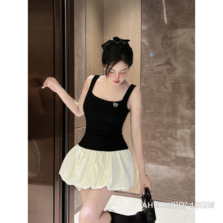 Váy 2 dây bí bồng bềnh tôn dáng gắn tag Miu