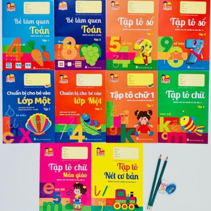 Bộ vở Làm Toán Không Sợ Sai Wipe Clean Viết Xóa Được Luyện Viết Kèm 2 Bút