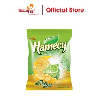 Kẹo Cứng Hamecy Biscafun Vị Chanh Muối Túi 70g