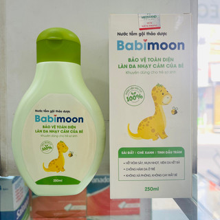 Nước tắm gội thảo dược Babi moon - 250ml - Bảo vệ toàn diện làn da nhạy cảm của bé
