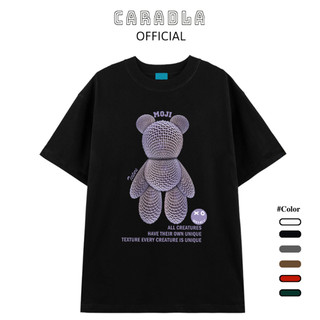 Áo Thun, Áo Phông Unisex Tay Lỡ CARADLA Mã TN MOZI Chất Cotton Mềm Mịn Co Dãn Thoáng Mát Form Rộng Cho Nam Nữ