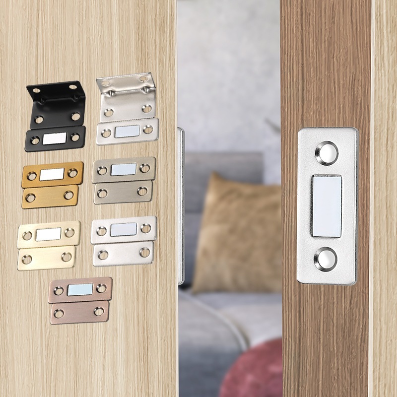 [❌GIÁ SỈ❌] Nam châm gắn cửa lực hút siêu mạnh tự động hít giữ tủ quần áo, ngăn kéo, cửa ra vào gắn tủ kèm keo 3M, ốc vít