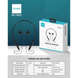 Tai nghe bluetooth kivee / tai nghe không dây chống nước pin trâu