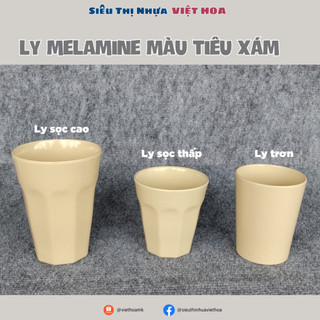 Ly uống nước Melamine màu Tiêu xám, ly trà đá quán cà phê, ly trà chanh