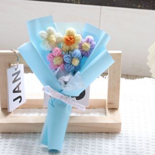 Bó hoa len handmade . set hoa gấu tốt nghiệp quà tặng tốt nghiệp kèm gấu bông