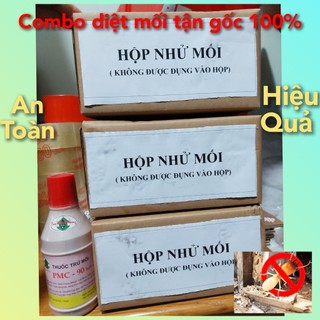 Free ship - combo thuốc diệt mối sinh học pmc: 3 hộp nhử mối + 1 lọ thuốc diệt mối tận gốc pmc 90