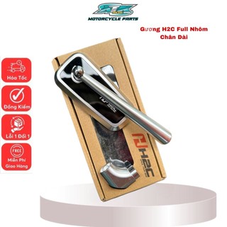 Gương Kính chiếu hậu Full nhôm cnc H2C vuôn chân dài và chân ngắn thông dụng cho nhiều dòng xe