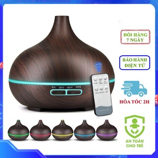 Máy Khuếch Tán Tinh Dầu 500ML Cho Gia Đình Và Văn Phòng, Phun Sương Công Nghệ Siêu Âm Có Điều Khiển Từ Xa