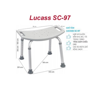 Ghế tắm khung hợp kim nhôm SC-79, Ghế tắm an toàn cho người già, có lỗ thoát nước