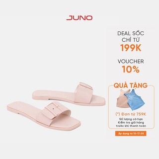 Dép Bệt Nữ Quai Ngang 1cm JUNO Mũi Vuông SD01095