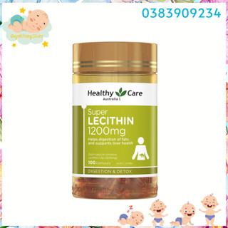 Mầm đậu nành Healthy Care Lecithin 1200mg Úc 100 viên