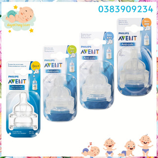 [ Đủ size] Núm ti thay thế bình sữa Avent Classic