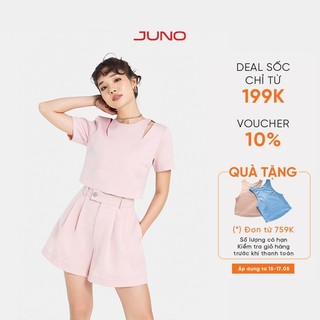 Quần Shorts Nữ Thời Trang JUNO Dáng Xoè Xếp Ly JNQSH014