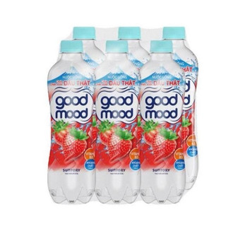 Lốc 6 chai nước uống vị dâu Good Mood 445ml