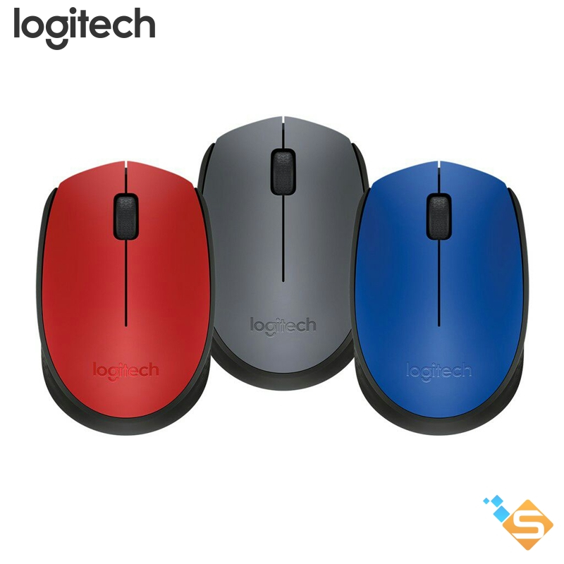 Chuột Không Dây Logitech M171 Xám Xanh Đỏ - Bảo Hành Chính Hãng 1 Năm