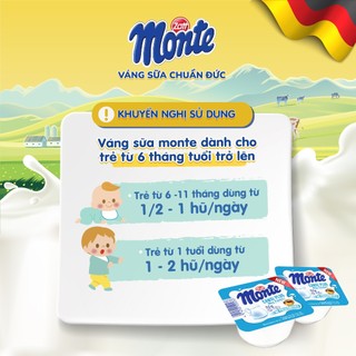 [Giao Hoả Tốc] Váng sữa Zott Monte Canxi Plus nhập Đức (vỉ - 55g x 4 hũ)