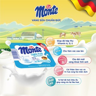 [Giao Hoả Tốc] Váng sữa Zott Monte Canxi Plus nhập Đức (vỉ - 55g x 4 hũ)