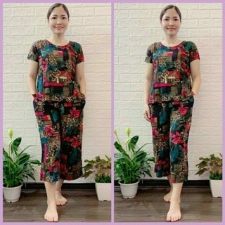 Bộ lanh trung niên cho mẹ - Đồ bộ dành cho người lớn tuổi