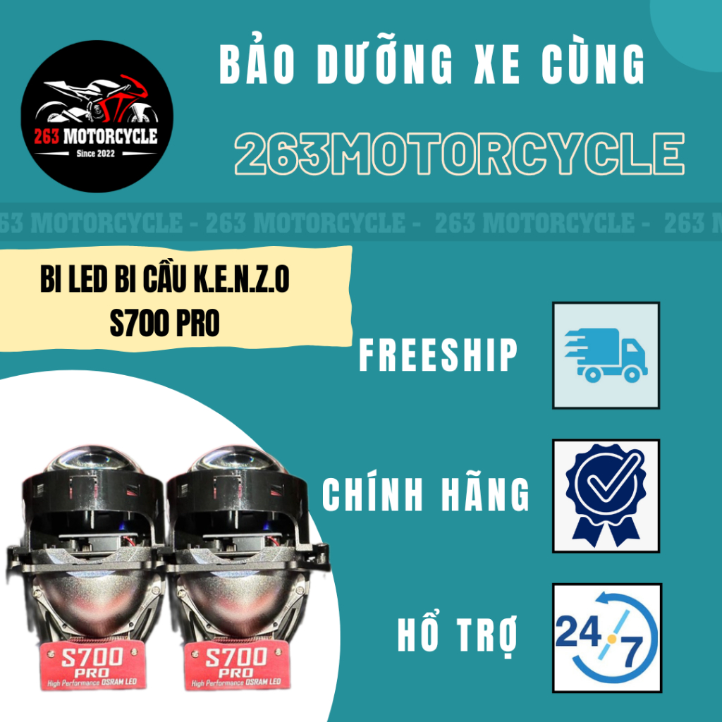 Đèn Led Bi Cầu Siêu Sáng Bi led Kenzo S700 Pro New 2023