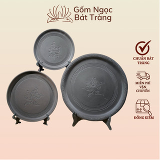 Khay trà,khay trà gốm,đĩa sứ,khay đựng chén,khay ấm chén gốm sứ Bát Tràng,khay đựng chén tròn,khay trà gỗ